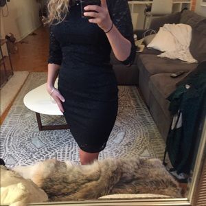 Sexy yet understated black lace dress
